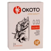 Тонкие презервативы OKOTO Thin Extra Soft - 3 шт. - Sitabella - купить с доставкой в Балашихе