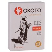 Ультратонкие презервативы OKOTO Ultra Thin - 3 шт. - Sitabella - купить с доставкой в Балашихе