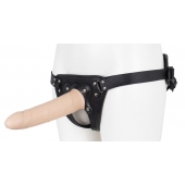 Пустотелый страпон Harness CLASSIC с бандажом - 19,5 см. - LOVETOY (А-Полимер) - купить с доставкой в Балашихе