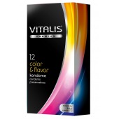 Цветные ароматизированные презервативы VITALIS PREMIUM color   flavor - 12 шт. - Vitalis - купить с доставкой в Балашихе