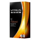 Ребристые презервативы VITALIS PREMIUM ribbed - 12 шт. - Vitalis - купить с доставкой в Балашихе