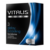 Презервативы VITALIS PREMIUM delay   cooling с охлаждающим эффектом - 3 шт. - Vitalis - купить с доставкой в Балашихе