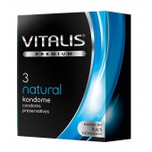 Классические презервативы VITALIS PREMIUM natural - 3 шт. - Vitalis - купить с доставкой в Балашихе