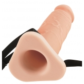 Телесный реалистичный фаллоимитатор с полостью Silicone Hollow Extension - 20 см. - Pipedream - купить с доставкой в Балашихе