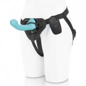 Голубая изогнутая насадка 6in Remote Control Ripple P-Spot G-Spot на черных трусиках - 16 см. - Pegasus - купить с доставкой в Балашихе