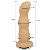 Телесная рельефная насадка Harness - 14,2 см. - LOVETOY (А-Полимер) - купить с доставкой в Балашихе