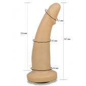Телесная гладкая насадка Harness - 14,7 см. - LOVETOY (А-Полимер) - купить с доставкой в Балашихе
