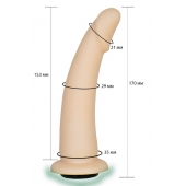 Телесная гладкая насадка-фаллоимитатор Harness - 17 см. - LOVETOY (А-Полимер) - купить с доставкой в Балашихе