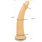 Телесная гладкая насадка-фаллоимитатор Harness - 20 см. - LOVETOY (А-Полимер) - купить с доставкой в Балашихе