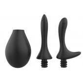 Черный анальный душ Nexus Anal Douche Set с 2 сменными насадками - Nexus Range - купить с доставкой в Балашихе