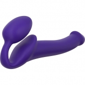 Фиолетовый безремневой страпон Silicone Bendable Strap-On - size M - Strap-on-me - купить с доставкой в Балашихе