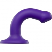 Фиолетовый фаллоимитатор-насадка Strap-On-Me Dildo Dual Density size S - 17 см. - Strap-on-me - купить с доставкой в Балашихе