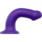 Фиолетовый фаллоимитатор-насадка Strap-On-Me Dildo Dual Density size L - 19 см. - Strap-on-me - купить с доставкой в Балашихе