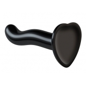 Черный фаллоимитатор-насадка Strap-On-Me P G spot Dildo size S - 16,4 см. - Strap-on-me - купить с доставкой в Балашихе