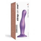 Фиолетовая насадка Strap-On-Me Dildo Plug Curvy size L - Strap-on-me - купить с доставкой в Балашихе