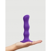 Фиолетовая насадка Strap-On-Me Dildo Geisha Balls size M - Strap-on-me - купить с доставкой в Балашихе