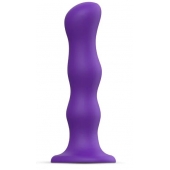 Фиолетовая насадка Strap-On-Me Dildo Geisha Balls size M - Strap-on-me - купить с доставкой в Балашихе