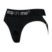Черные трусики для насадок Heroine Lingerie Harness - size L - Strap-on-me - купить с доставкой в Балашихе