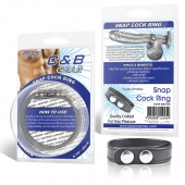 Кольцо на пенис SNAP COCK RING из искусственной кожи на клепках - BlueLine - в Балашихе купить с доставкой