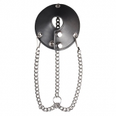 Утяжка для мошонки из искусственной кожи с цепочками PARACHUTE BALL STRETCHER - BlueLine - купить с доставкой в Балашихе