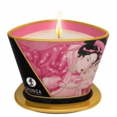 Массажная свеча Rose Petals с ароматом розы - 170 мл. - Shunga - купить с доставкой в Балашихе