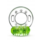 Зеленое эрекционное виброкольцо Arouser Vibrating C-Ring - Blush Novelties - в Балашихе купить с доставкой