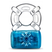 Синее эрекционное виброкольцо Pleaser Rechargeable C-Ring - Blush Novelties - в Балашихе купить с доставкой