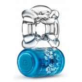 Синее эрекционное виброкольцо One Night Stand Vibrating C-Ring - Blush Novelties - в Балашихе купить с доставкой