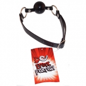 Силиконовый черный кляп-шарик на ремне Black Ballgag - Erotic Fantasy - купить с доставкой в Балашихе