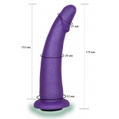 Фиолетовая гладкая изогнутая насадка-плаг - 17 см. - LOVETOY (А-Полимер) - купить с доставкой в Балашихе