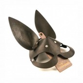 Черная гладкая маска  Зайка  с длинными ушками - Crazy Handmade - купить с доставкой в Балашихе