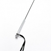 Черный кожаный стек с гладкой ручкой - 55 см. - Crazy Handmade - купить с доставкой в Балашихе