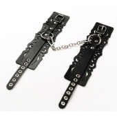 Узорчатые кожаные оковы с регулируемыми ремешками - Crazy Handmade - купить с доставкой в Балашихе