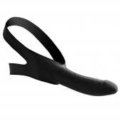Черный кляп-страпон Masters Mini Face Fuck Strap-On - 14 см. - XR Brands - купить с доставкой в Балашихе