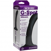 Черная изогнутая насадка Vac-U-Lock G-Spot - 16,5 см. - Doc Johnson - купить с доставкой в Балашихе