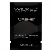 Крем для массажа и мастурбации Wicked Stroking and Massage Creme - 3 мл. - Wicked - купить с доставкой в Балашихе