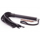 Черная кожаная плеть  Индиго  - 50 см. - Crazy Handmade - купить с доставкой в Балашихе