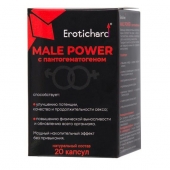 Капсулы для мужчин Erotichard male power с пантогематогеном - 20 капсул (0,370 гр.) - Erotic Hard - купить с доставкой в Балашихе