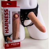 Страпон Харнесс из трусиков и насадки-фаллоса - 17,5 см. - LOVETOY (А-Полимер) - купить с доставкой в Балашихе
