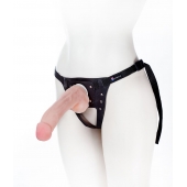 Податливый фаллос на трусиках Harness - 20,5 см. - LOVETOY (А-Полимер) - купить с доставкой в Балашихе