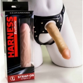 Телесная насадка-фаллос на трусиках с плугом - 16,5 см. - LOVETOY (А-Полимер) - купить с доставкой в Балашихе