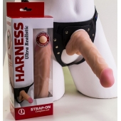 Страпон Harness из двух предметов: регулируемые трусики и насадка-фаллос - 17,5 см. - LOVETOY (А-Полимер) - купить с доставкой в Балашихе