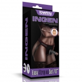 Женский темнокожий страпон Easy Strapon Set 7 Inch - 18 см. - Lovetoy - купить с доставкой в Балашихе