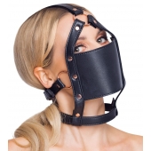 Черный намордник с кляпом-шаром Head Harness With A Gag - Orion - купить с доставкой в Балашихе