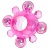 Эрекционное кольцо c бусинками - Toyfa Basic - в Балашихе купить с доставкой