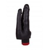 Двойной вибромассажёр чёрного цвета - 17 см. - LOVETOY (А-Полимер)