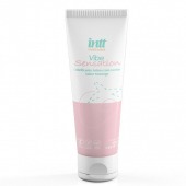 Лубрикант на водной основе Vibe Sensation с клубничным вкусом и легким вибрирующим эффектом - 50 гр. - INTT - купить с доставкой в Балашихе