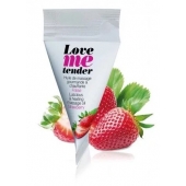 Съедобное согревающее массажное масло Love Me Tender Strawberry с ароматом клубники - 10 мл. - Love to Love - купить с доставкой в Балашихе