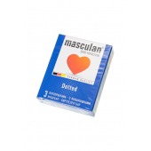 Презервативы с пупырышками Masculan Dotted - 3 шт. - Masculan - купить с доставкой в Балашихе