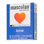 Презервативы с пупырышками Masculan Dotted - 3 шт. - Masculan - купить с доставкой в Балашихе